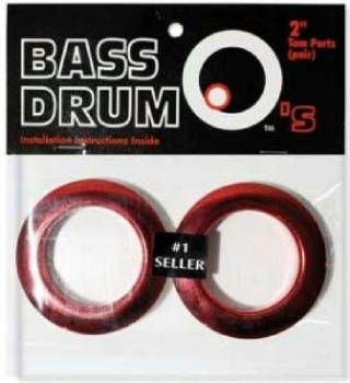 Bass Drum O´s 2" red chrome