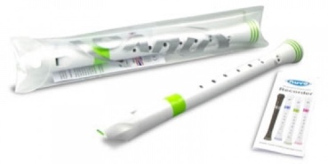 Nuvo Sopranblockflöte, barock, weiß/grün