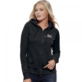 Pearl Hooded Zip Sweater Ladies Black Size XL