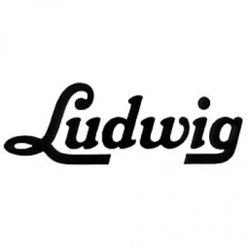 Ludwig Black Script Logo Sticker für Bassdrum