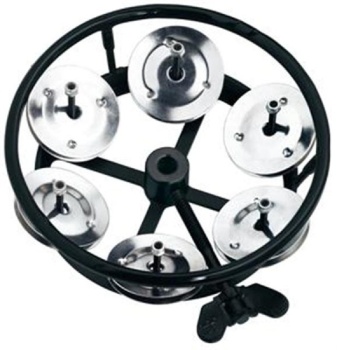MEINL HI-HAT TAMBOURINE         BLACK, STEEL JINGLES