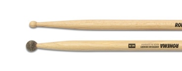 Rohema WZ FK runder Tip und Filzkugel,Hickory, Lackiert