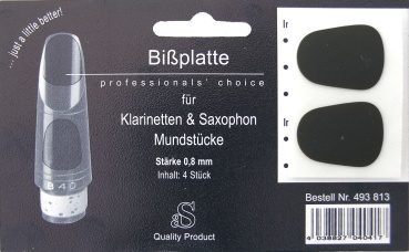 Arnold & Sons Bißplatte schwarz 0,8mm