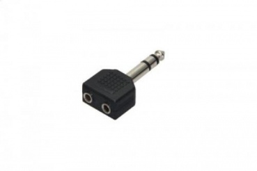 Alpha Audio Adapter 2-fach 6,3 Klinkenbuchse auf 6,3 Klinke