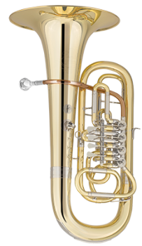 CERVENY F Tuba, Junior, Messing, lackiert, 4 Ventile