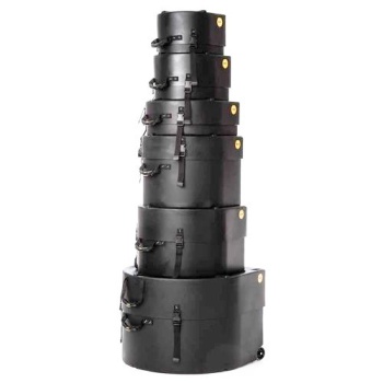 HARDCASE Rock/Fusion Case Set 6 - 22“ Bass Drum, 10“ Tom, 12