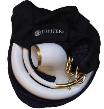 JUPITER BBb Sousaphone, Fiberglas schwarz, versilbert
