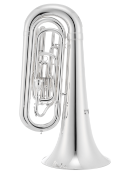 JUPITER Bb Marching Tuba, 3/4, versilbert