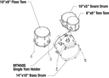TAMA Club-Jam Flyer Shell Kit 4 teilig - Indigo Sparkle/Chro