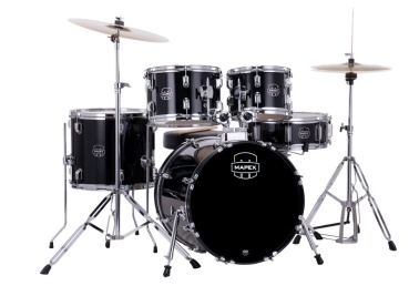 MAPEX Comet Fusionset in Dark Black inkl. Becken 18"BD