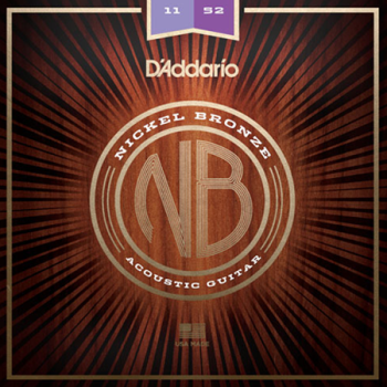 D'Addario NB 11-52 Nickel Bronze Acoustic Custom Light