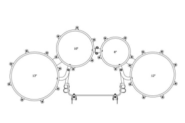 Tama StarLight Tenor Drums 8"-10"-12"-13"