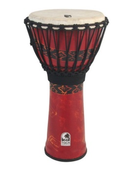Toca Freestyle Rope Tuned Djembe Bali Red 12"