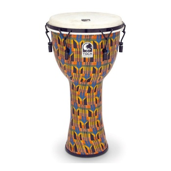 Toca Freestyle Mechanically Tuned Djembe Kente Cloth 12"