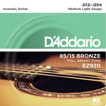 D'Addario EZ920 Medium Light 012-054 American-Bronze