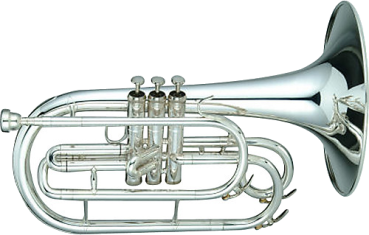 Dynasty Marching F Mellophone Ausstellungsware, versilbert