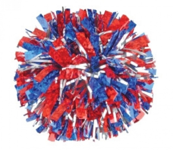 Pom Poms 2 Color Reflective Metallic 10" Länge