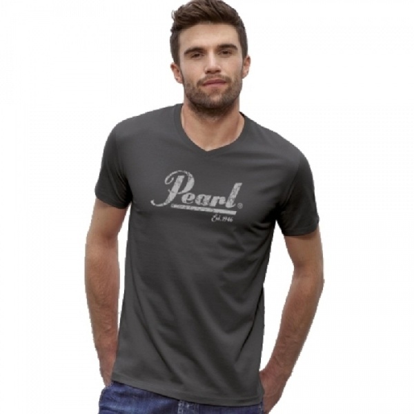 Pearl V-neck T-Shirt Anthracite Men Größe S