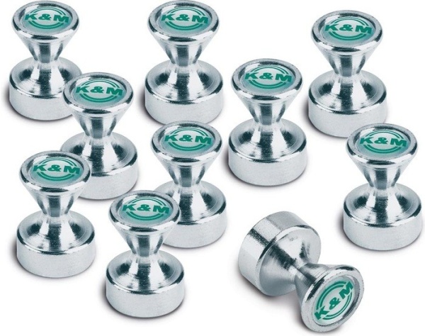 K&M Powermagnet 11581 vernickelt (VE: 10 St. im Polybeutel)
