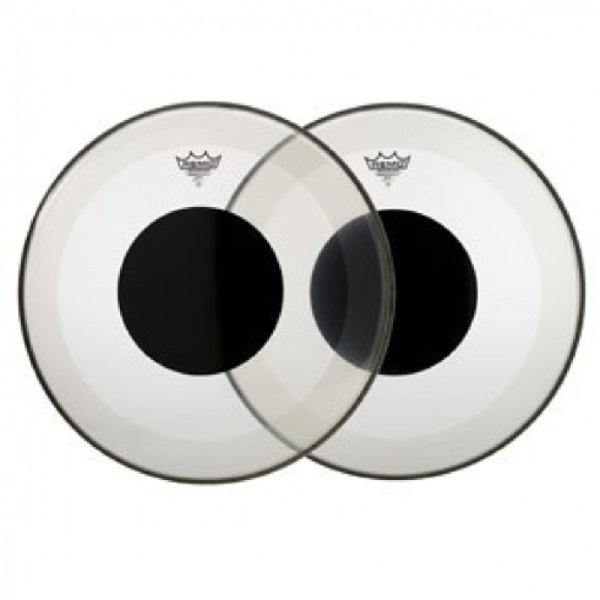 Remo Powerstroke 3 18", Bass Drum, weiß rauh, black Dot