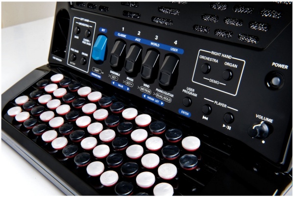 Roland FR-1XB BK V-Akkordeon Knopf