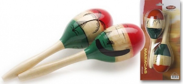 Stagg Wood Maracas, oval, 26cm, mexican