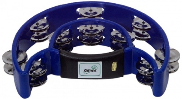 Schellenring Halbmond, doppelreihig, blau