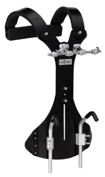 Majestic Vest Carrier weiß, Bass Drum mit Adapter