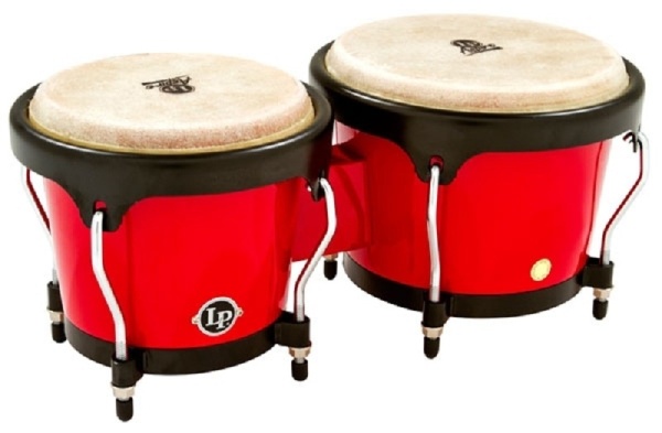 LP Aspire Bongos, Fiberglass, Red