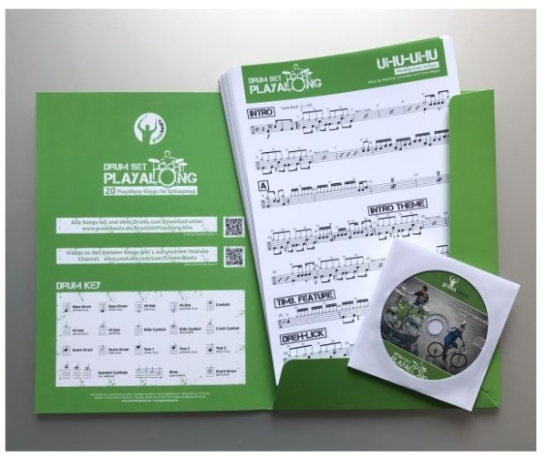 DRUM SET PLAYALONG  greenbeats (20 Songs+CD)