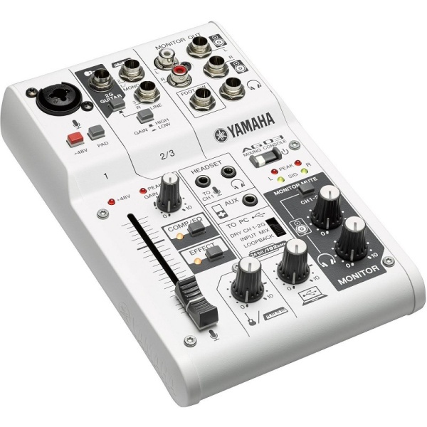 Yamaha AG03MK2 3-Kanal Mixer mit USB Audio Interface