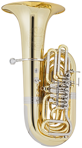 CERVENY Bb Tuba, Symphonia 3, Messing, lackiert, 5 Ventile