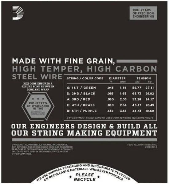 D'Addario ECB81-5 45-132