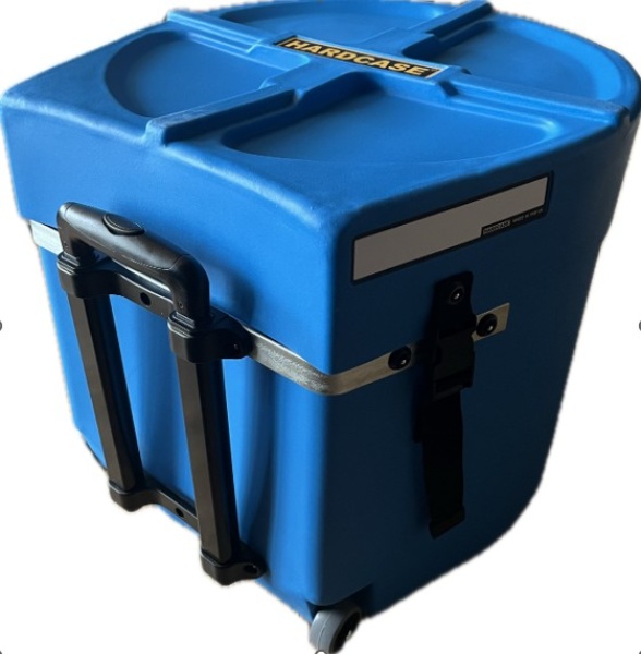 HARDCASE Marching Snare Trolley Case (High Tension) 14" x 12" - Light Blue
