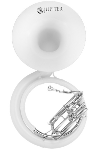 JUPITER BBb Sousaphone, Fiberglas, versilbert, Tasche