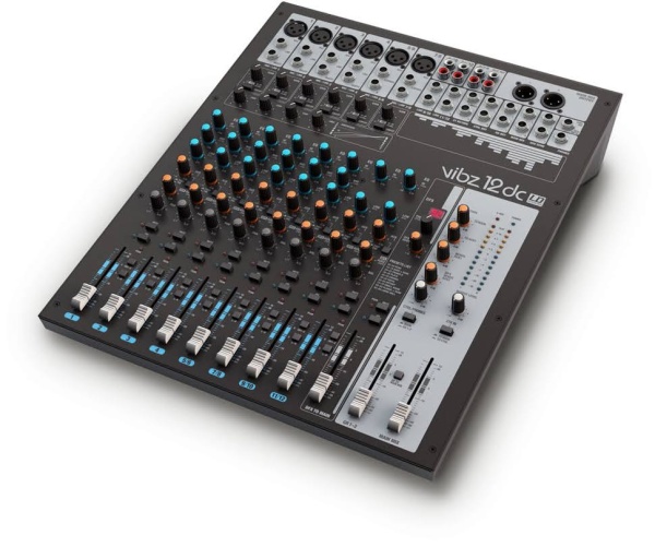 LD Systems VIBZ 12 DC 12-Kanal Mischpult mit DFX und Kompressor