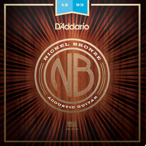D'Addario NB 12-53 Nickel Bronze Acoustic Light