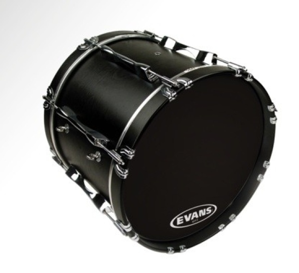 Evans MX1 Black Marching Bassdrum