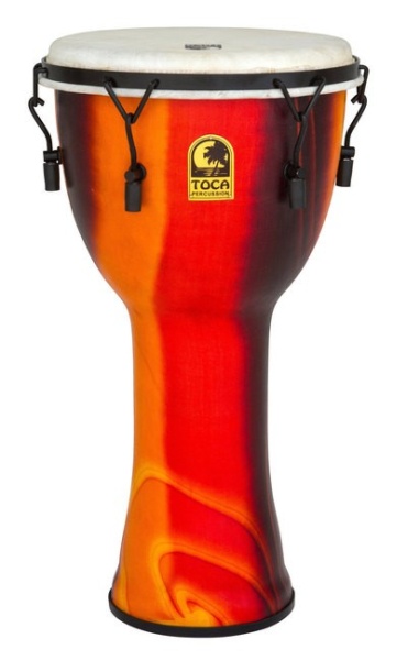 Toca Freestyle Mechanically Tuned Djembe Kente Cloth 12"