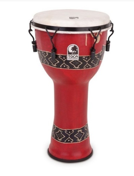 Toca Freestyle Mechanically Tuned Djembe Kente Cloth 12"