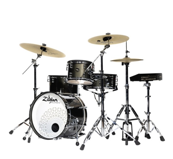 ZILDJIAN ALCHEM-E E-Drumset, Gold, Black Gold Foundry Shimme