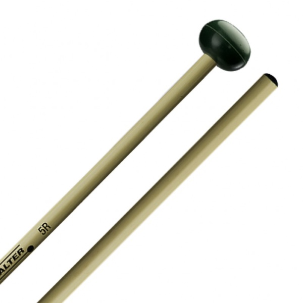 Mike Balter Xylo Mallets Oval green rubber, Rattanstiel